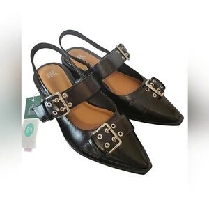 Wild Fable Black Buckle Flats